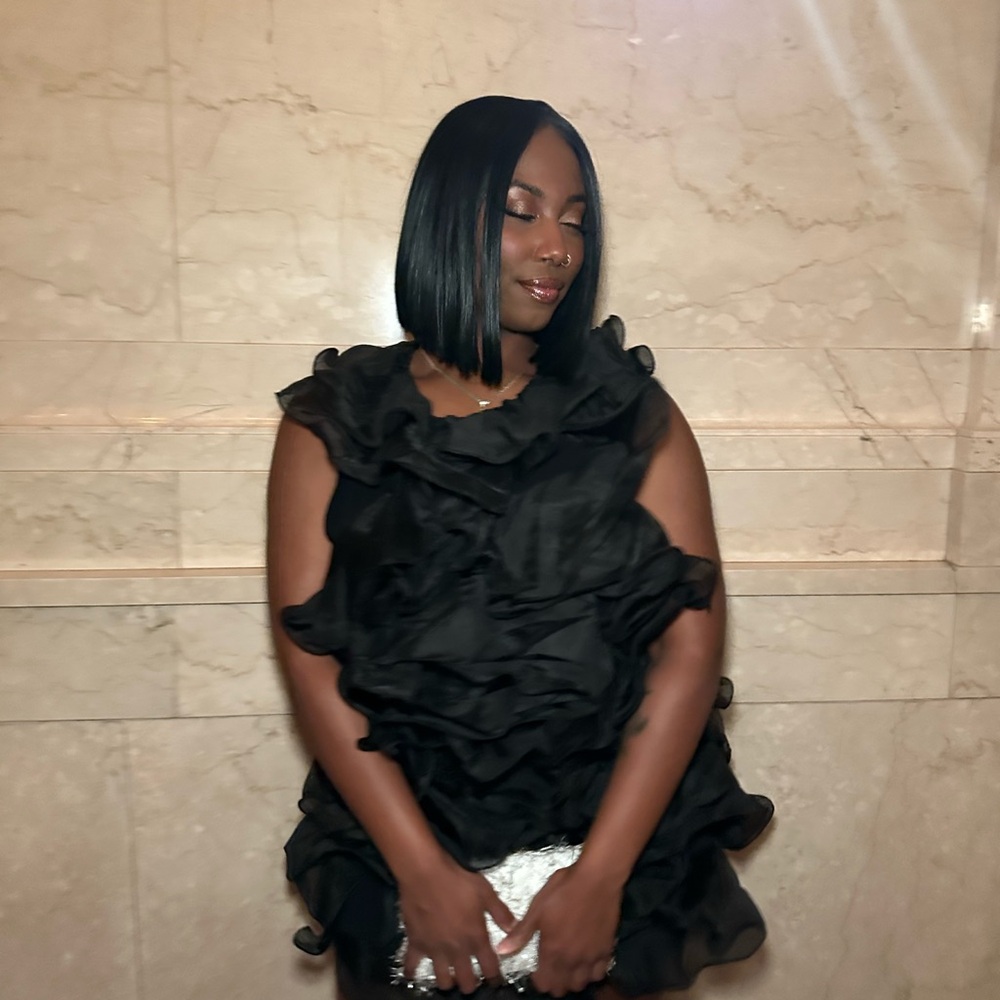 H&M Holiday Ruffle dress L